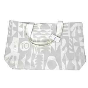 Vuori Father's Day 25 Tote Bag Large Light Grey Canvas Geometric 10 Years